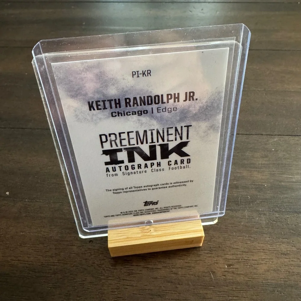 Topps Keith Randolph Jr Preeminent Ink Autograph Card Chicago RC Foil PI-KR